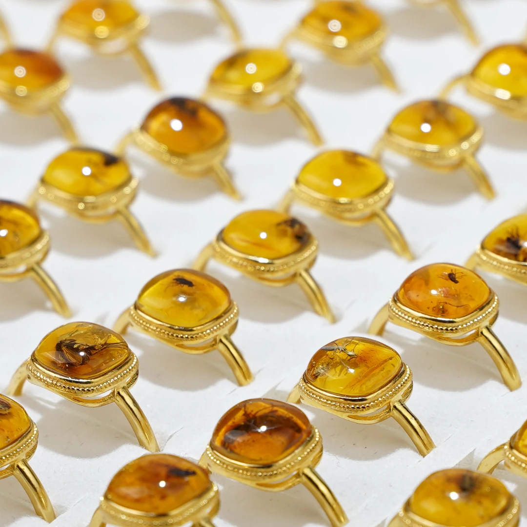 虫珀戒面（一物一图）