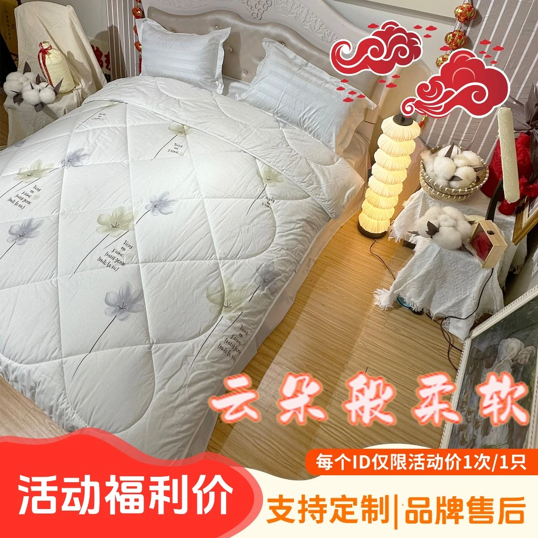 巧姑新疆正品棉花被云朵般柔软亲肤透气全棉被子