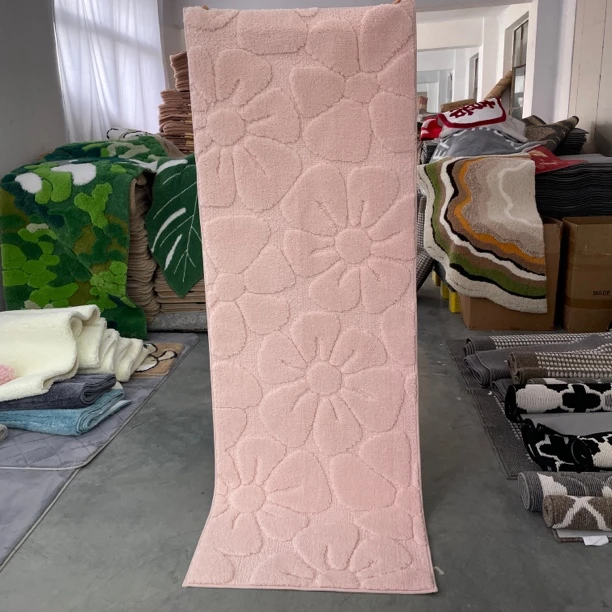 出韩版加厚立体花床边毯沙发飘窗垫家用防滑脚垫误差1-2厘米