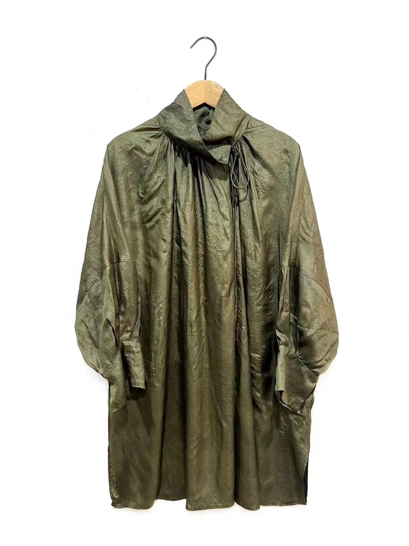 左岸迷香桦绿裙子