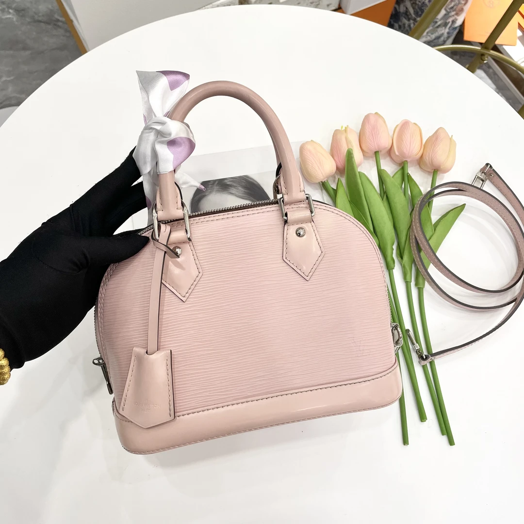 95新 LouisVuitton/路易威登 Lv 贝壳BB/Alma BB/樱花粉色/斜挎包
