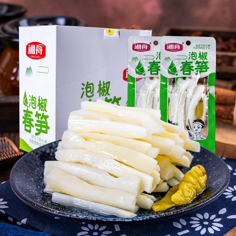 湘舟泡椒春笋山椒脆笋酸辣竹笋开袋即食小包装休闲辣味笋零食