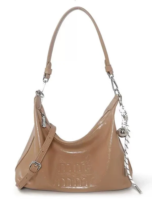 蒙娜丽莎女包2024冬新款时尚大牌油蜡皮休闲柔软大容量气质腋下包