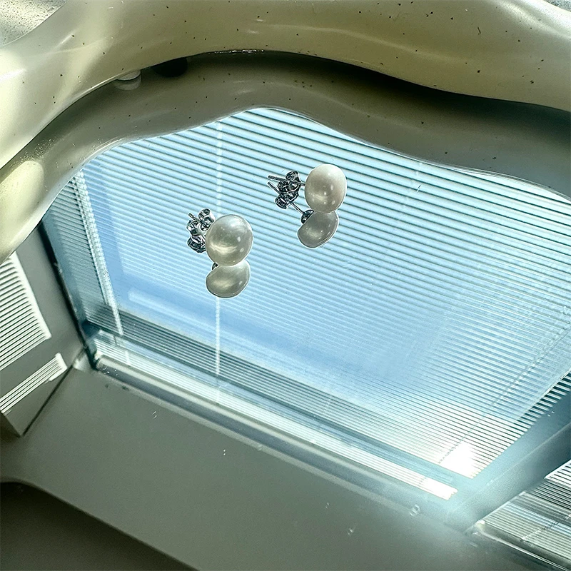 非金属仿珍珠耳饰 94EH3128珍珠耳钉轻奢高级感小众设计感耳饰