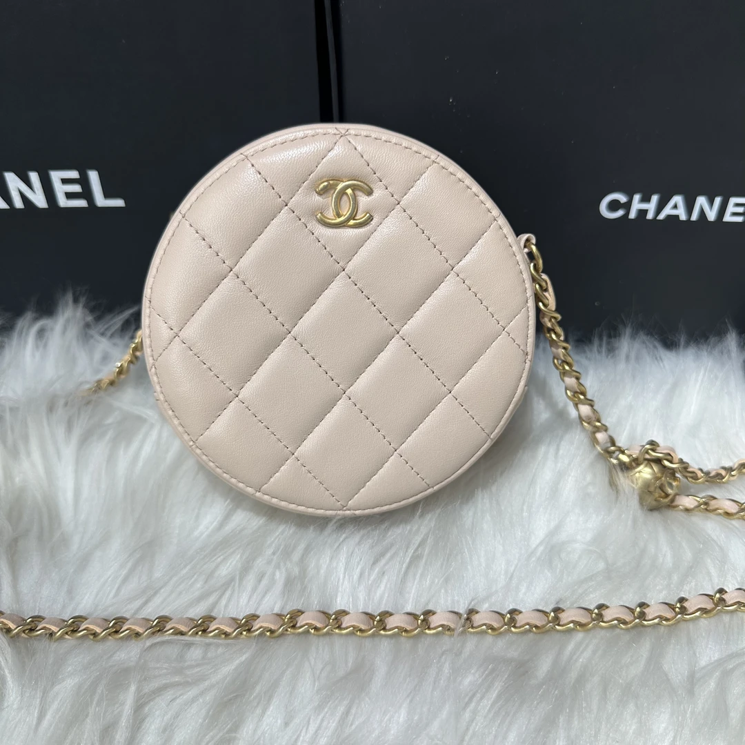95新 Chanel/香奈儿 裸粉色金球圆饼（31开带卡）