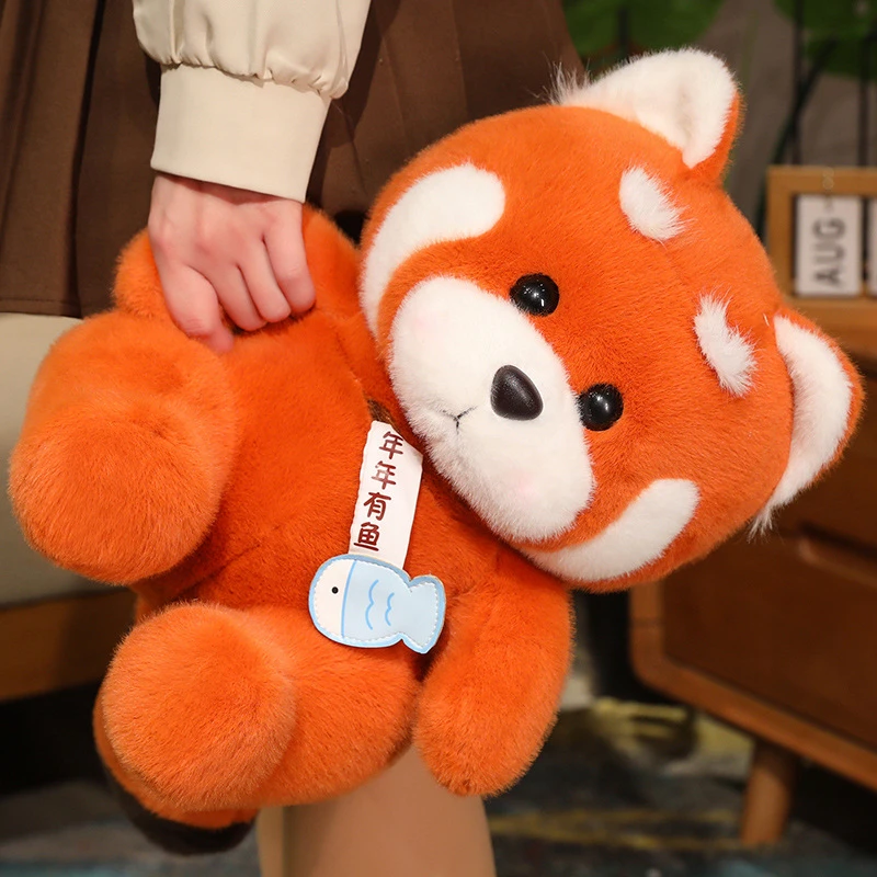 可爱小熊猫玩偶毛绒玩具布娃娃女孩睡觉抱枕儿童动物园小浣熊公仔