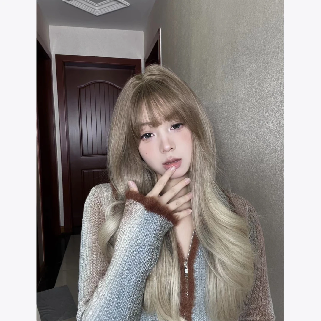 芙芙专属-【布偶猫】巴黎画染亚麻浅棕渐变设计款长卷轻原创假发