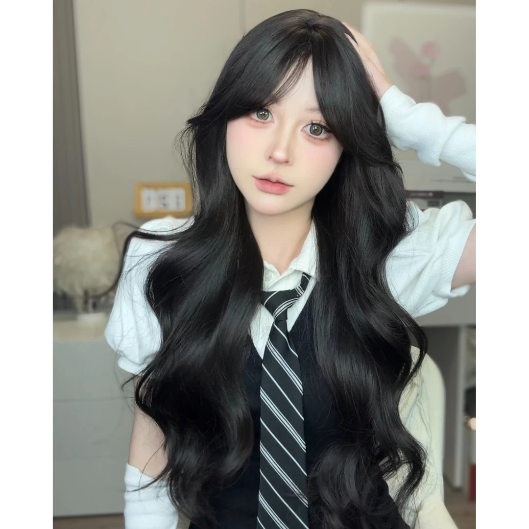 柒柒专属-【百变魔头】黑茶色假发百搭经典diy刘海气质高级显瘦假发