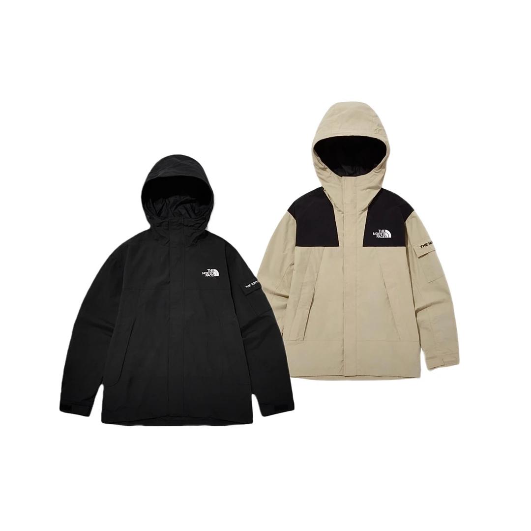 THE NORTH FACE/北面新款刺绣肩章 防风防水 连帽冲锋衣 男女同款