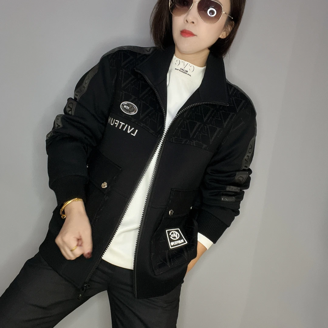 新款欧货轻奢时尚潮流内里加棉男士高端夹克外套