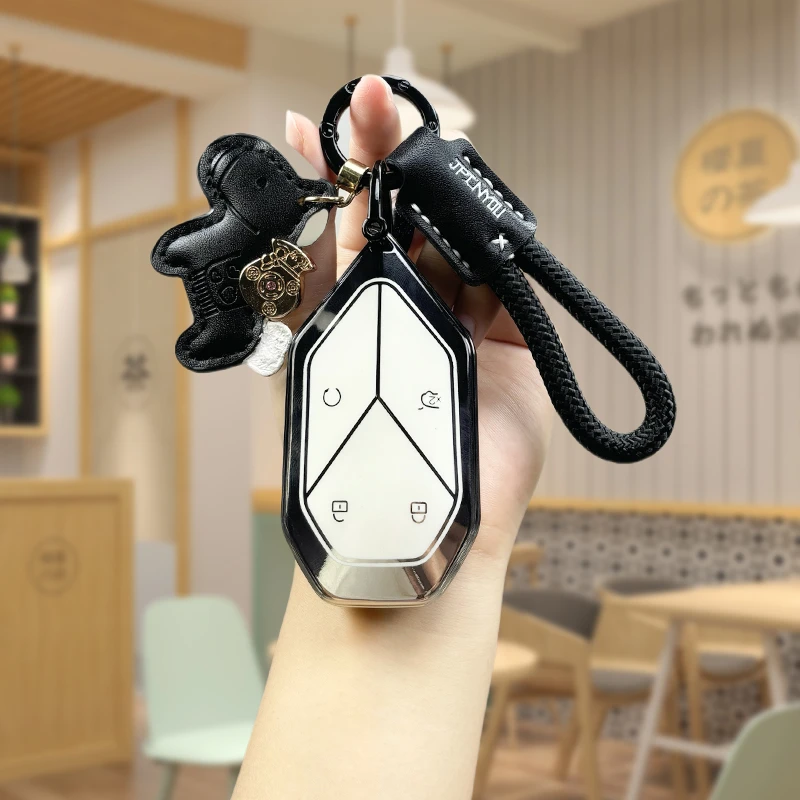 比亚迪方程豹5钥匙套豹5专用豹五豹8豹3汽车男女高档锁匙扣高级壳