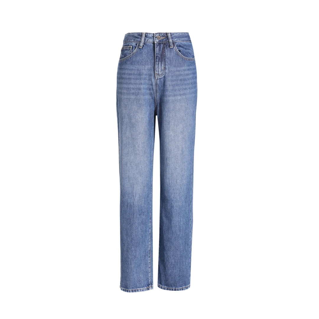 显瘦复古港味高腰宽松窄版百搭长裤MEJ2309-KZ06（0130）