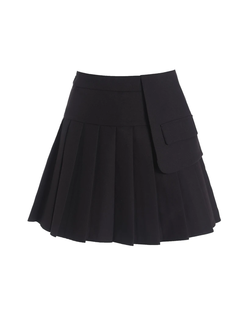 高腰显瘦学院风防走光a字半身裙短裙MEJ2403-BQ011（0104）