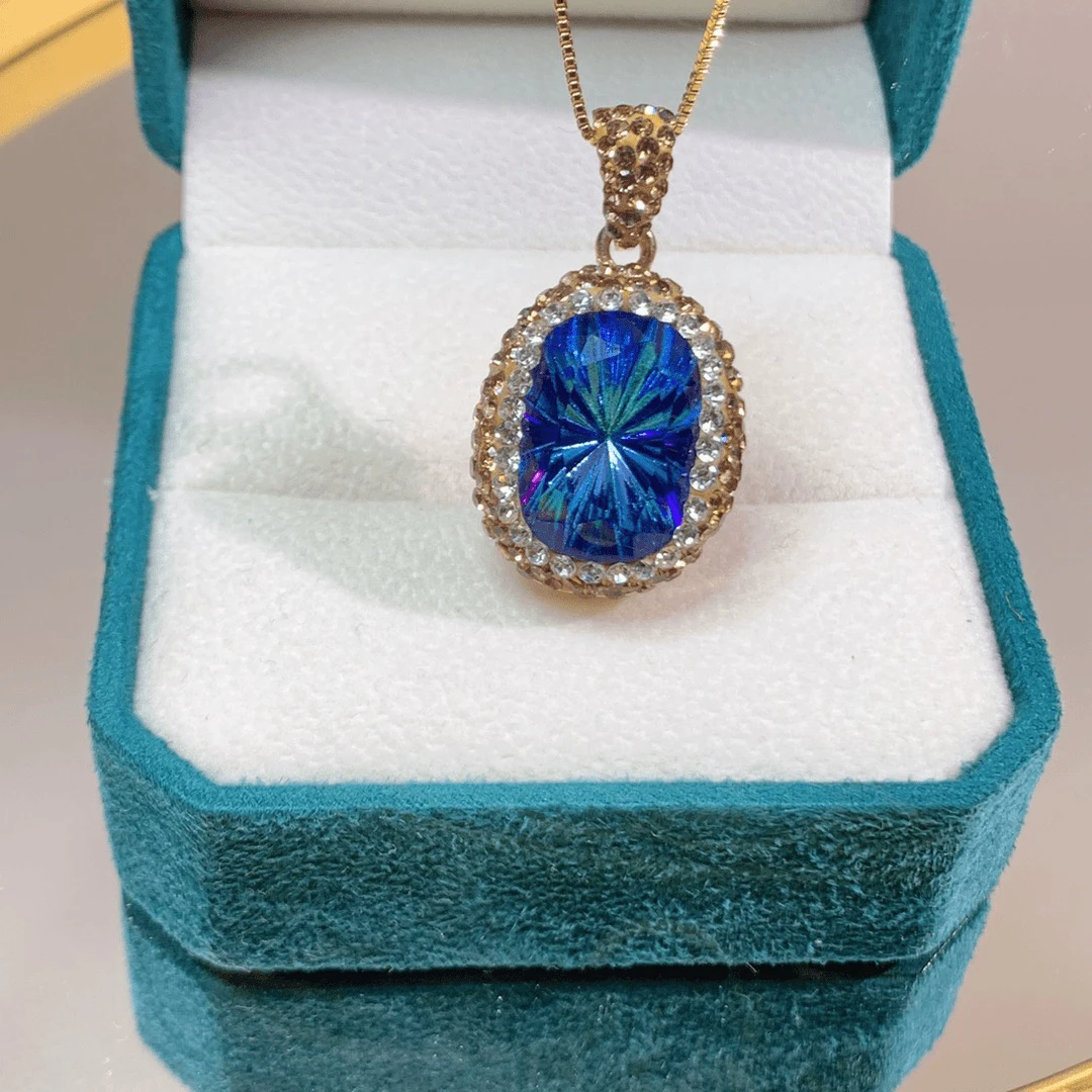 铜合金吊坠 533经典时尚手工设计蓝色精致千禧吊坠