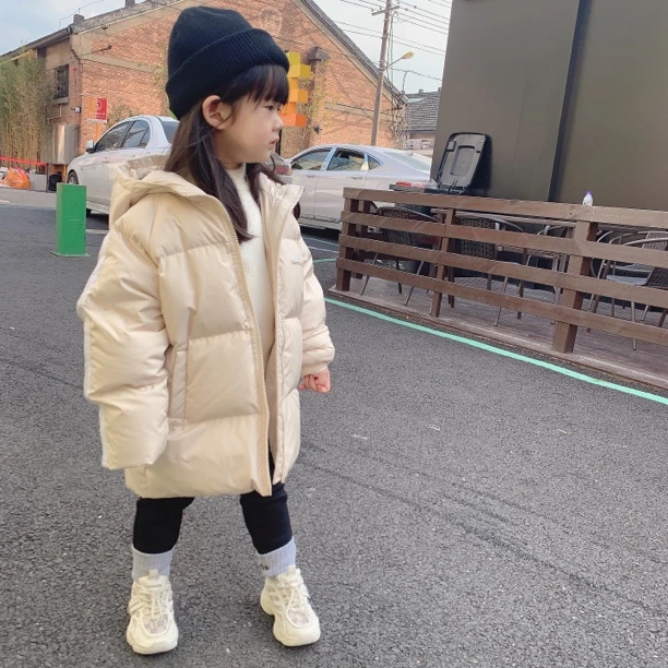 儿童女童加厚套装小童时尚保暖冬季连帽休闲