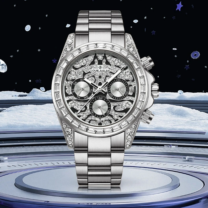 【深圳湾-梓薇姐】瑞士品牌 霜银虎迪系列 男士奢华机械腕表 DT