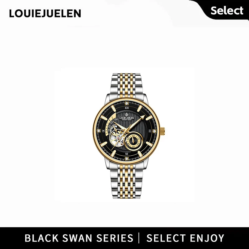 LOUIEJUELEN/路易爵伦表王飞行员系列 黑L-9168 p男士机械手表DZX