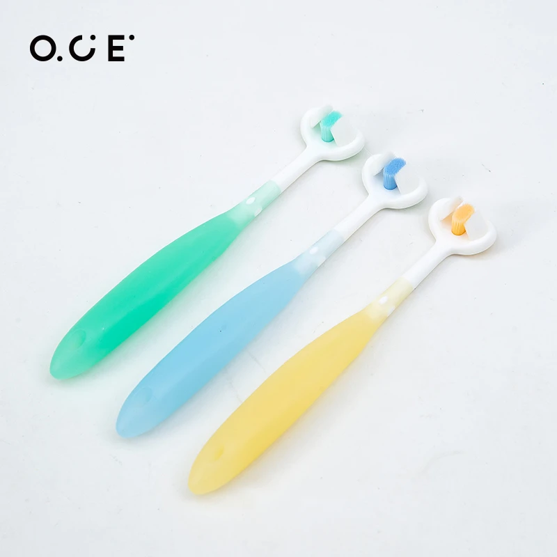 OCE软毛刷三面清洁牙刷宝宝3-6岁婴幼儿乳牙刷万毛刷刷牙舌苔