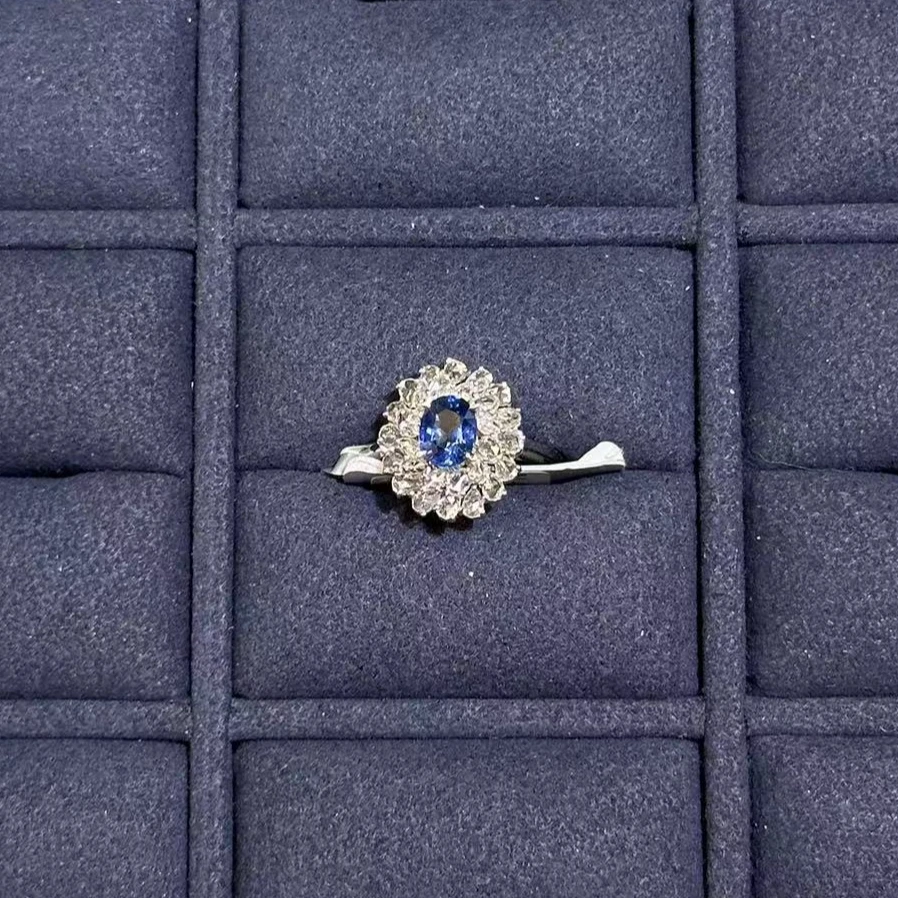 Aurora奥罗拉珠宝蓝宝石成品戒指1.065CT/编码0046