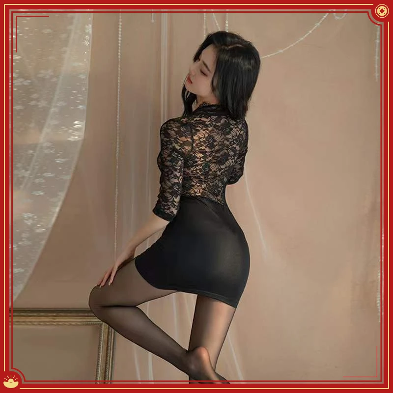 成人情调性感睡裙免脱紧身连体衣OL秘书蕾丝包臀裙显瘦趣味内衣女