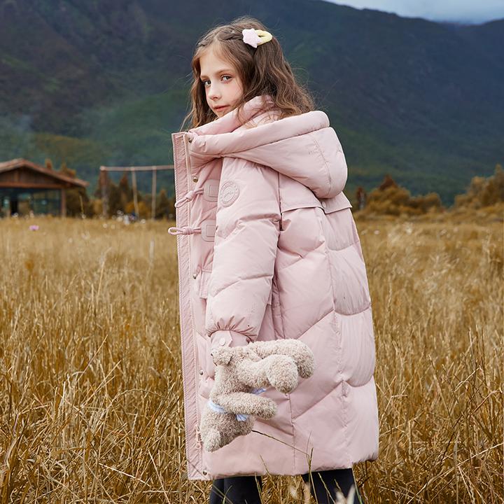 儿童羽绒服女童中长款2024新款冬装洋气韩版中大童装女童加厚外套