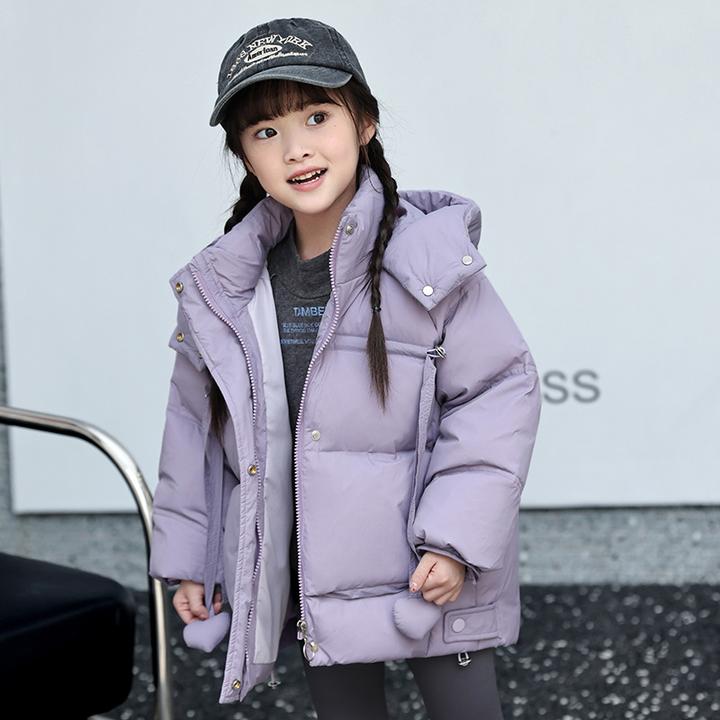 儿童羽绒服女童2024新款女中小童加厚保暖洋气韩版一件代发