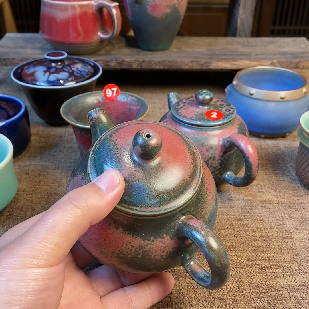 摆件静**香钧瓷茶壶茶具