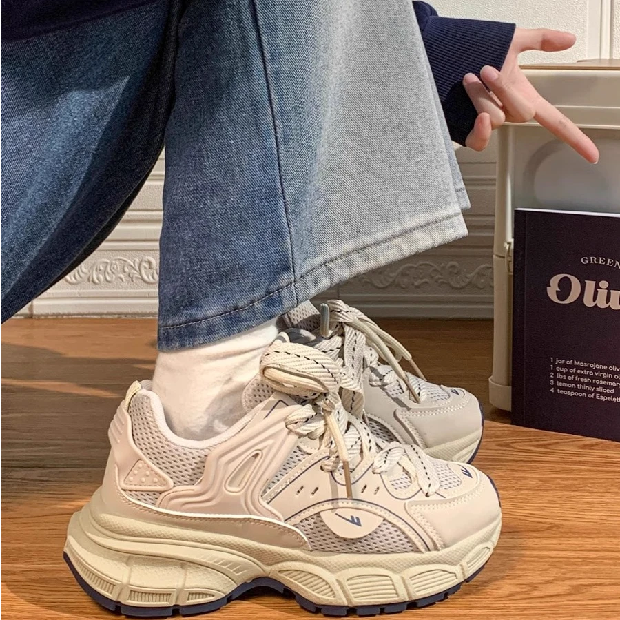 回力复古秋季厚底老爹鞋子2024新款百搭女鞋原创运动休闲鞋设计感
