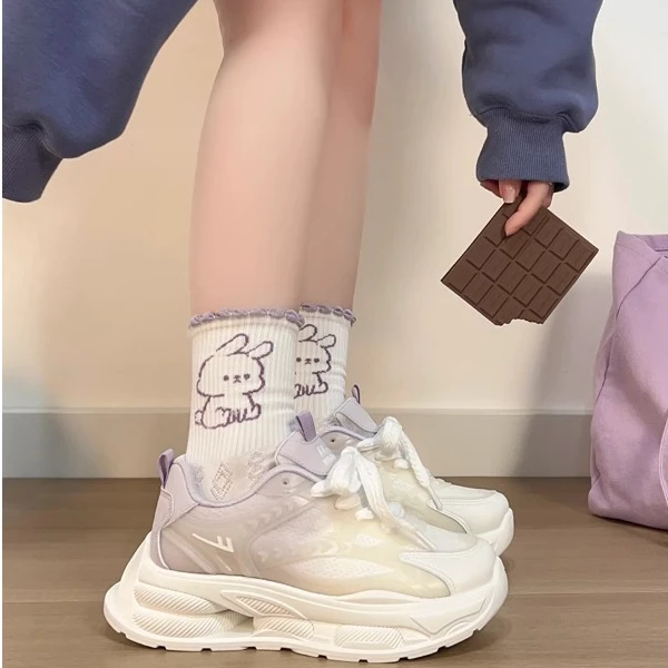 回力老爹鞋女款2024夏季鞋子女鞋透气网面轻便厚底软底休闲运动鞋