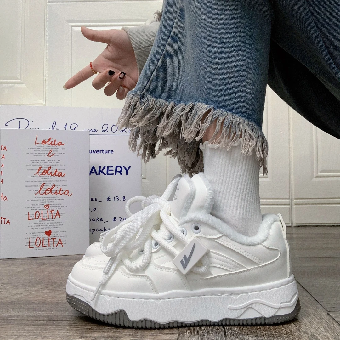 回力超火情侣鞋男女同款冬季加绒保暖二棉小众休闲加绒女鞋