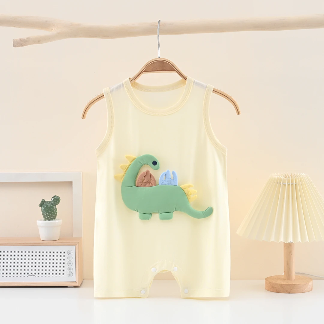 儿童背心婴儿包屁衣幼儿宝宝新生儿薄款无袖护肚半背婴儿包屁衣