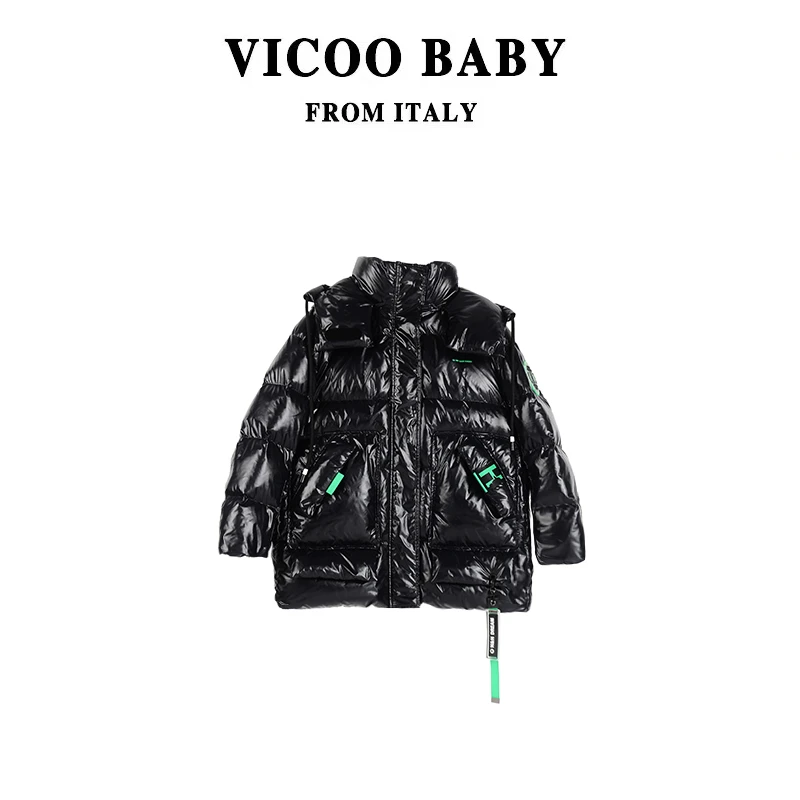VH联名冬季新款亮面羽绒服x国标90白鸭绒（H3006）