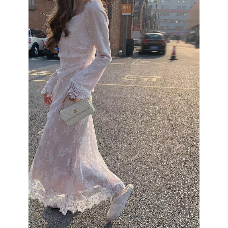 YANCC 纯欲新定义蕾丝性感包臀连衣裙