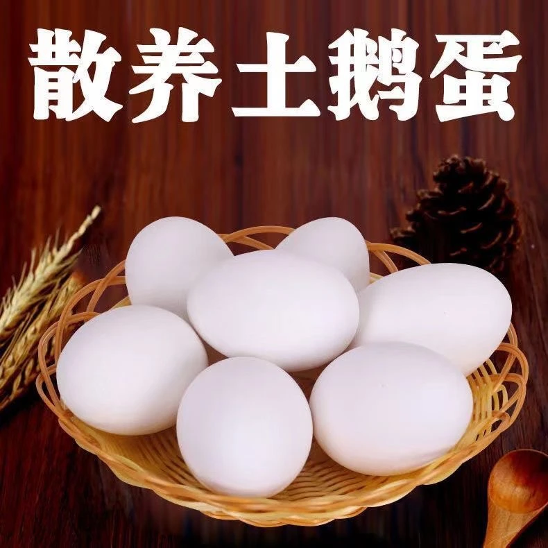 (新鲜鹅蛋)鹅蛋农场自养保真鹅蛋孕妇宝宝喜爱散养现捡现发鹅蛋