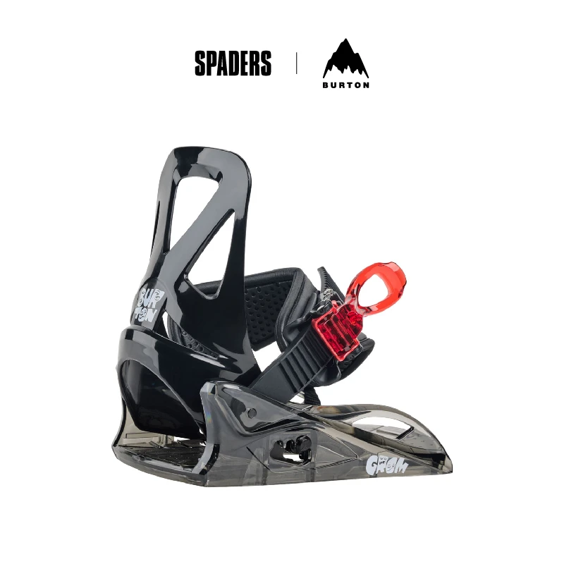 Burton 24/25款单板滑雪固定器儿童高背固定器 黑桃雪具