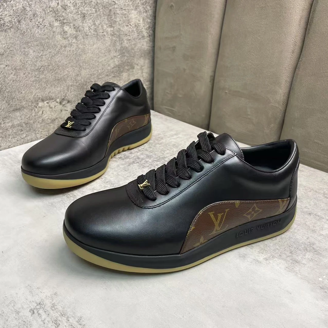 LouisVuitton/路易威登黑棕老花时尚百搭联名低帮板鞋/39.5欧全新