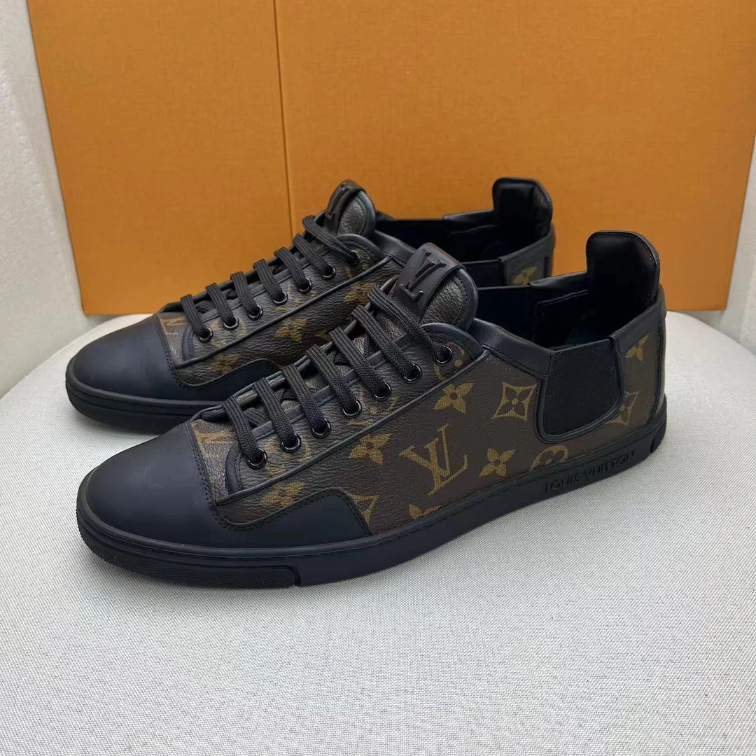 LouisVuitton/路易威登棕色老花印花时尚低帮板鞋/多尺码/97新