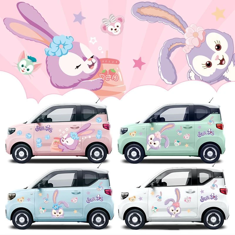 五菱宏光miniev车贴改装拉花星黛露车身可爱卡通创意装饰汽车贴纸