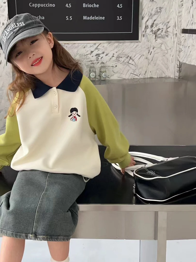 2023年女中童秋款卫衣长袖洋气