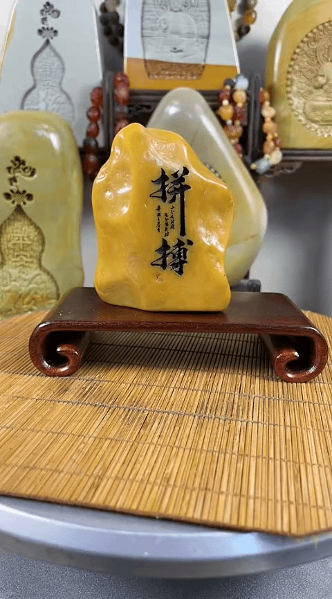 【闪购商品】砖雕茶桌摆件石雕摆件不含底座1