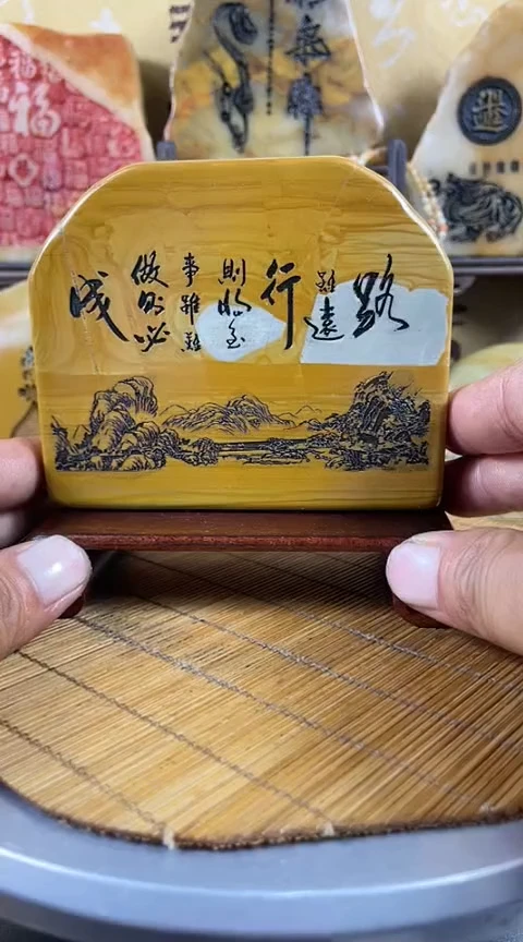 【闪购商品】砖雕玉雕石雕茶桌办公桌雕刻摆件不含底座1