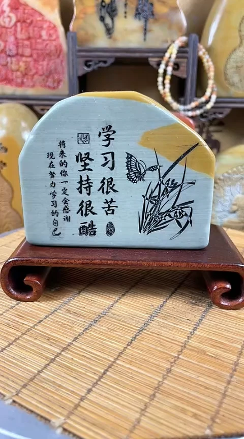 【闪购商品】砖雕玉雕石雕茶桌办公桌雕刻摆件不含底座1