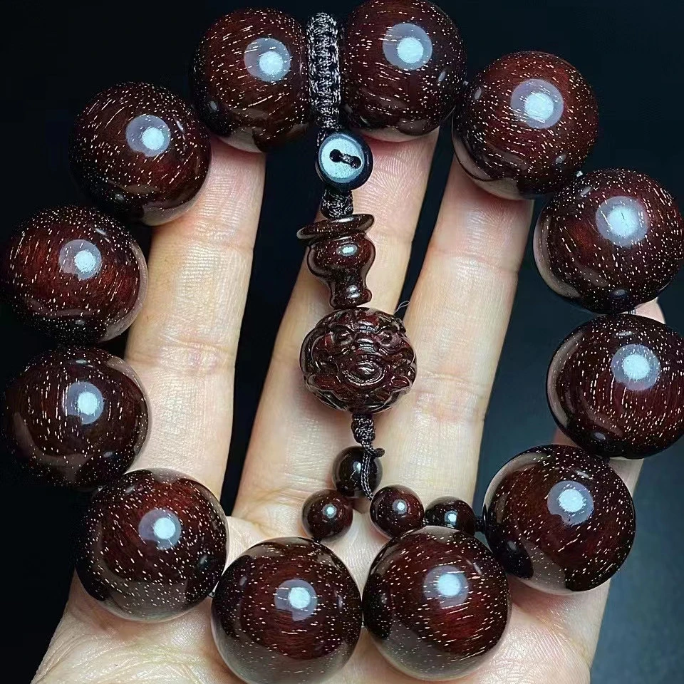 万物皆可盘印度小叶紫檀2.0/12颗，泥料玻璃底满星小暴星，