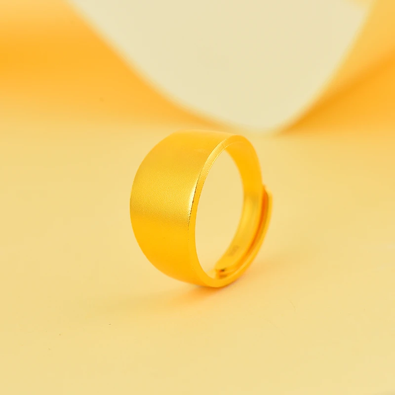 足银戒指 男士活口宽面戒指古法简约经典时尚