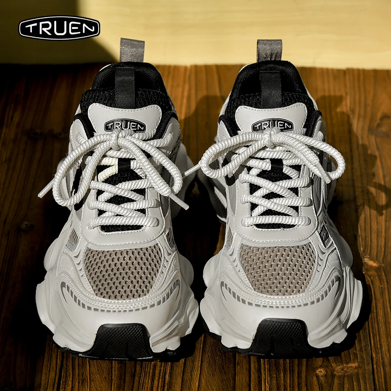 TRUEN真恩男士老爹鞋夏季鞋子男款百搭高级感白鞋男鞋健身运动鞋