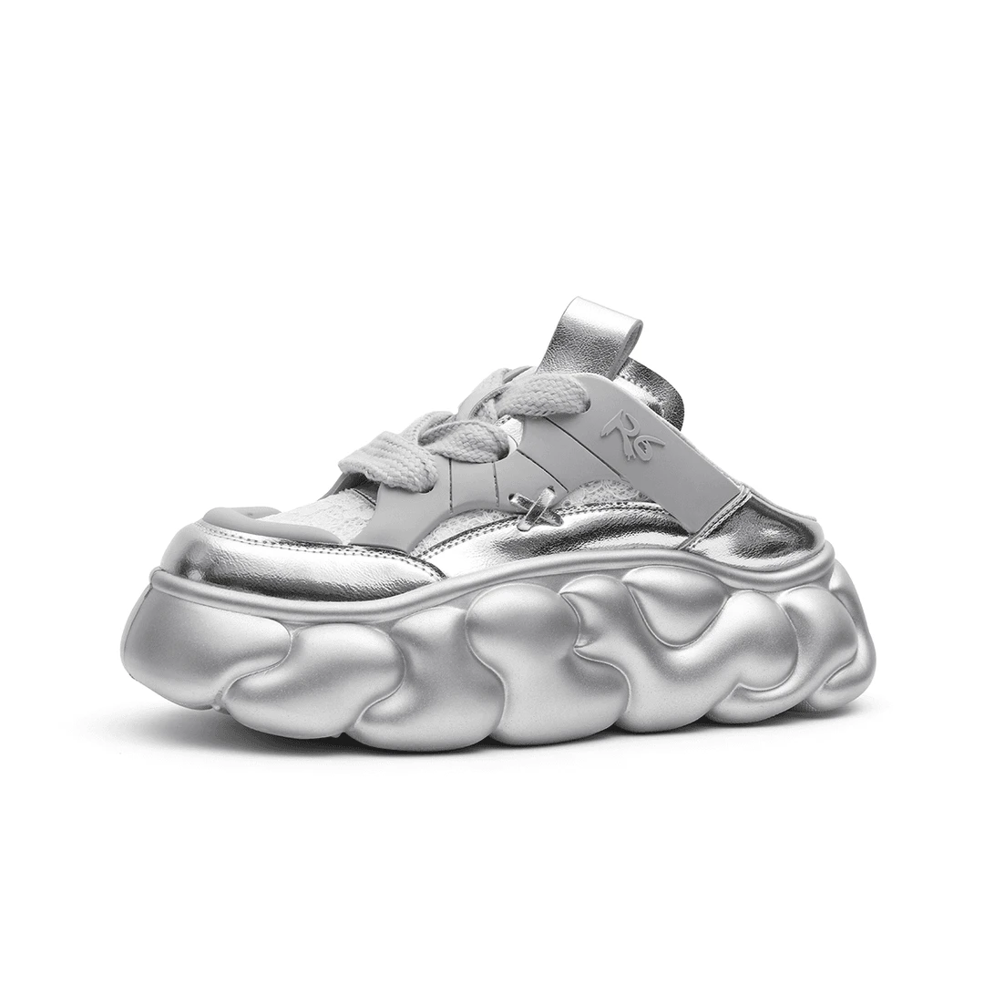 R6云朵鞋一代 （云雾）原创潮鞋增高厚底休闲女鞋半托包头拖鞋