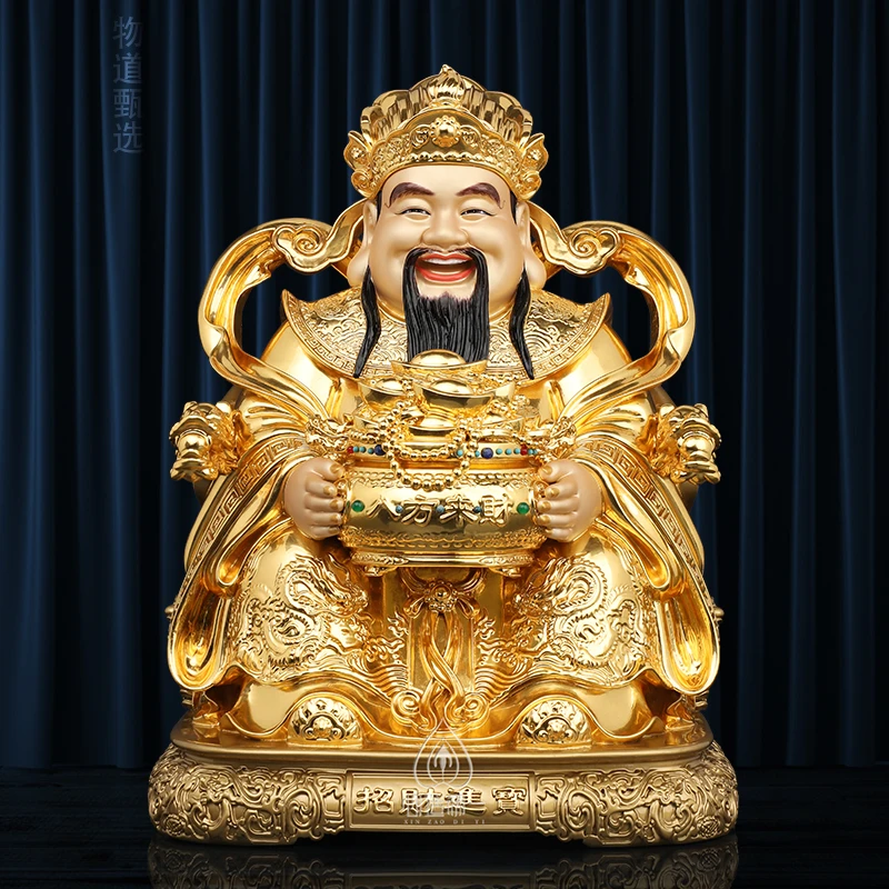 财神铜像纯铜招财风水摆件范蠡财神神像文财神爷家用供奉佛像客厅