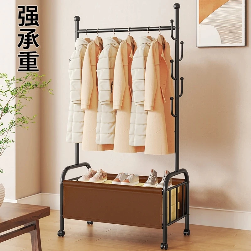 【现货现发】衣帽架卧室落地挂衣架可移动衣架阳台晾衣架衣服收纳架