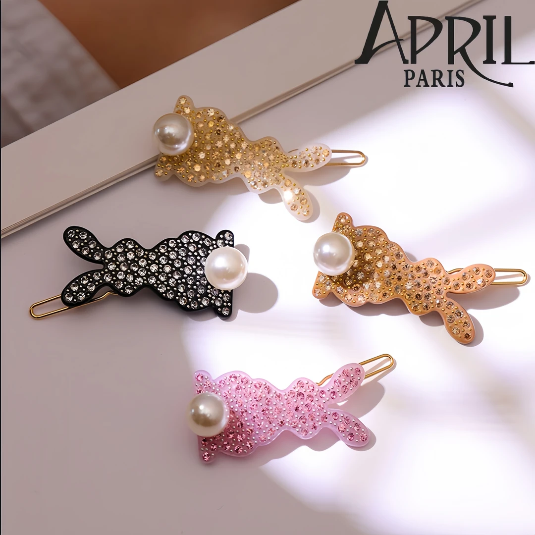 亚历山大明星同款加洛平边夹时尚精致兔子边夹刘海侧边夹刘海夹