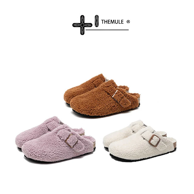 THEMULE勃肯鞋泰迪绒软木鞋外贸单代工品质